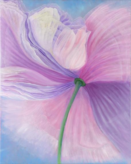 IL RESPIRO DELLA PACE, 2024, olio su tela 80 x 100 cm - La pace soffia nel vento