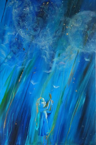 Soffio di luce, olio su tela, 80x120 cm