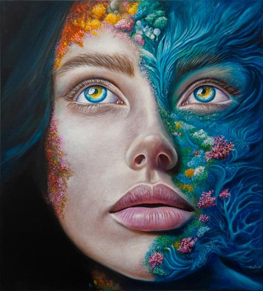 Abyssus, 2024, olio su tela 90x100 cm