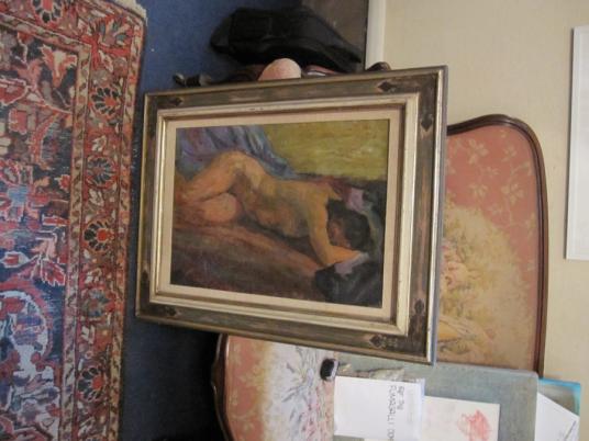 Donna sdraiata, 1940, olio su tela, 42.50 x 58.00 cm