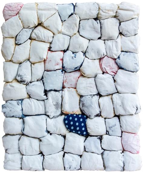 Trapos 110, 2016, tecnica mista su stoffa, 80x100 cm