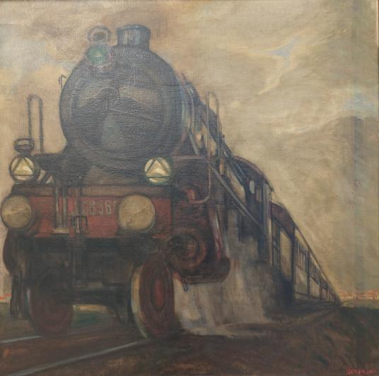 Macchina in corsa, 1911-12, olio su tela