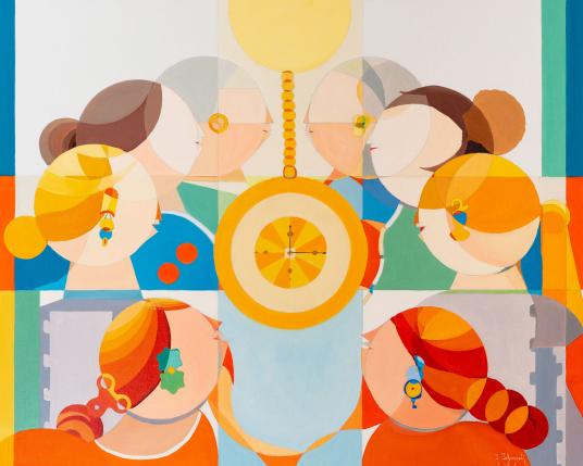 Dance of the Hours, 2020, oil on canvas 100 x 80 cm