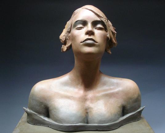 Elfo silvano, bronzo, 2008, 29x26x21 cm