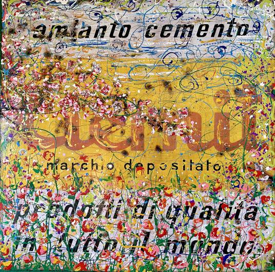 Eternit (Y), 2025, tecnica mista su tela 100 x 100 cm