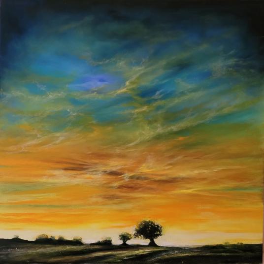 Arrivederci, 2024, olio su tela, 70x70 cm