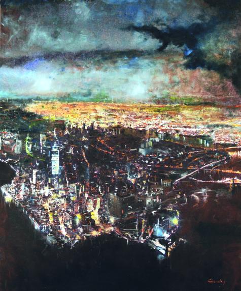 La tempesta, 2014, olio su tela 95x115 cm