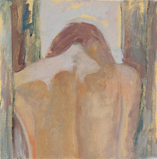 Nudo di schiena, 2007, olio su tela, 40 x 40 cm