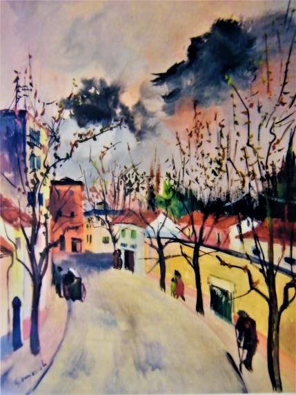 Strada a Tor di Quinto, 1949, Olio su tela cm. 36 x 47