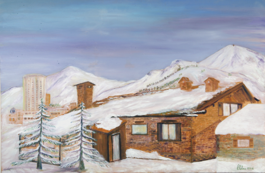 Baita a Sestrière, 70x100, olio su tela, 2006
