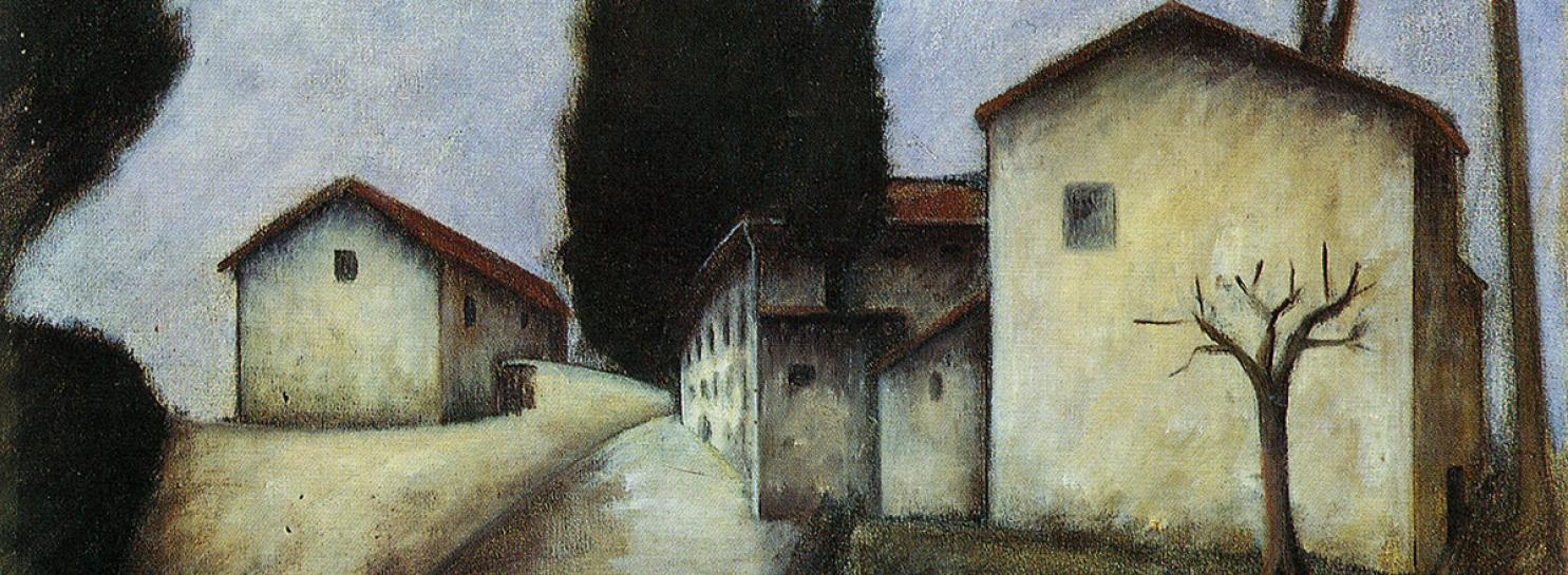 Via di Rimaggina, 1932; Olio su tela, cm 70,5x50,5