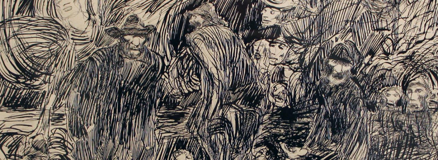 Uomini, spettri e rospi, 1907-08, opera dell'artista Lorenzo Viani
