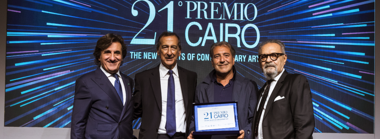 Il Presidente Cairo, il Sindaco Sala, il Gallerista della vincitrice Giulia Cenci, Alleruzzo e il Direttore di Arte Bonuomo