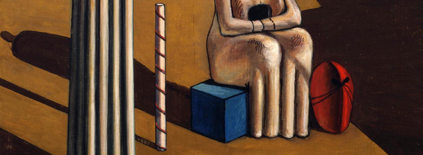 Giorgio De Chirico: Le muse inquietanti, 1974, olio su tela, 50x65 cm, provenienza Fondazione Giorgio e Isa de Chirico