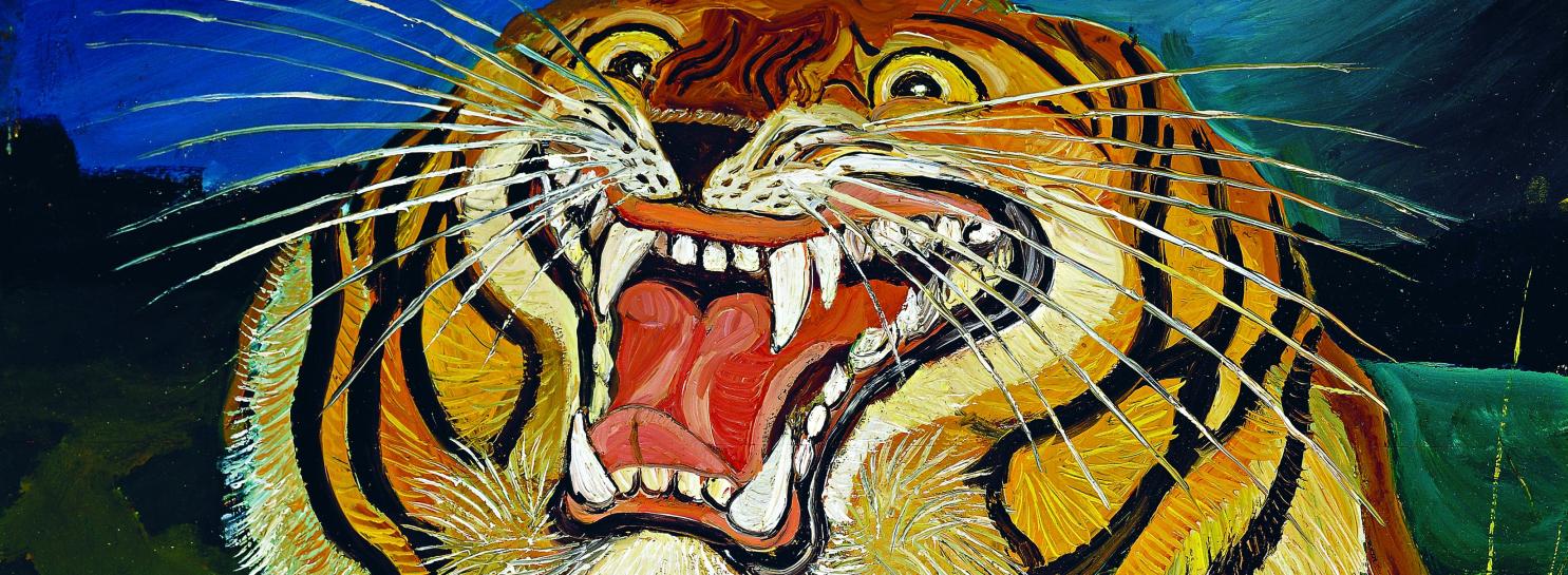 Antonio Ligabue: Testa di tigre. Opera in mostra a Torino