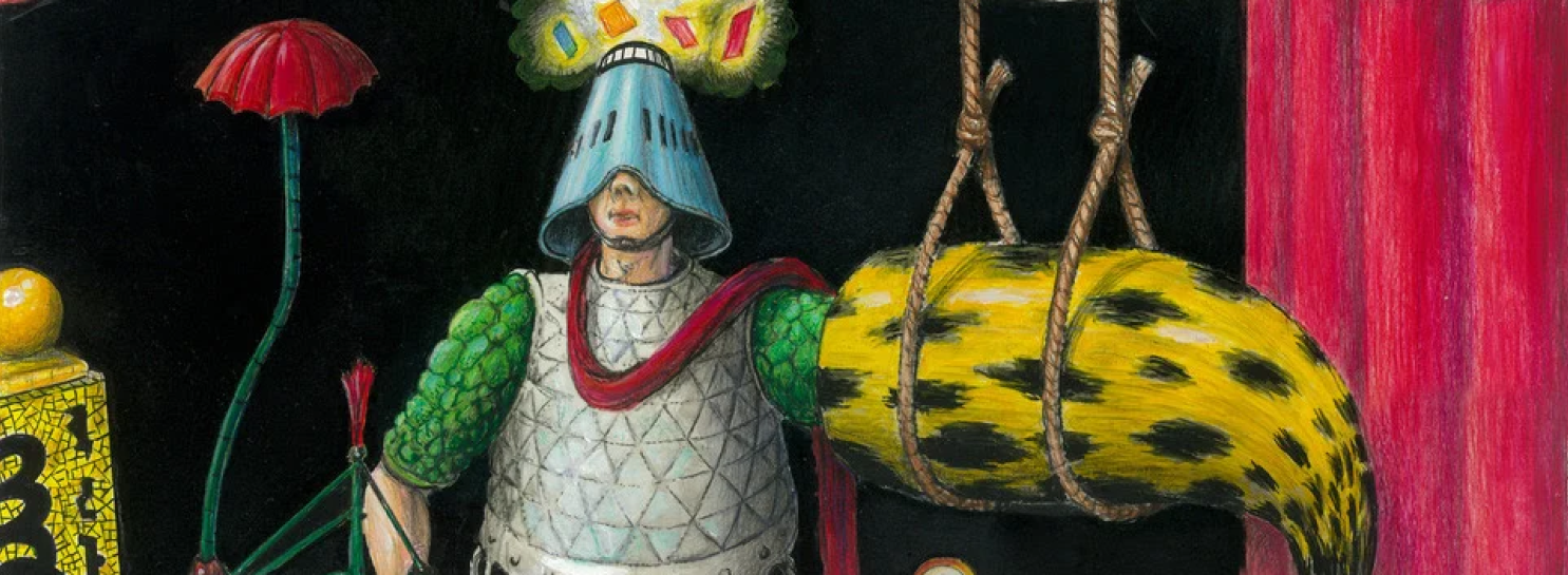 Opera di Luigi Serafini in mostra "DA SERAFINI A LUIGI. L’Uovo, lo Scheletro, l’Arcobaleno"