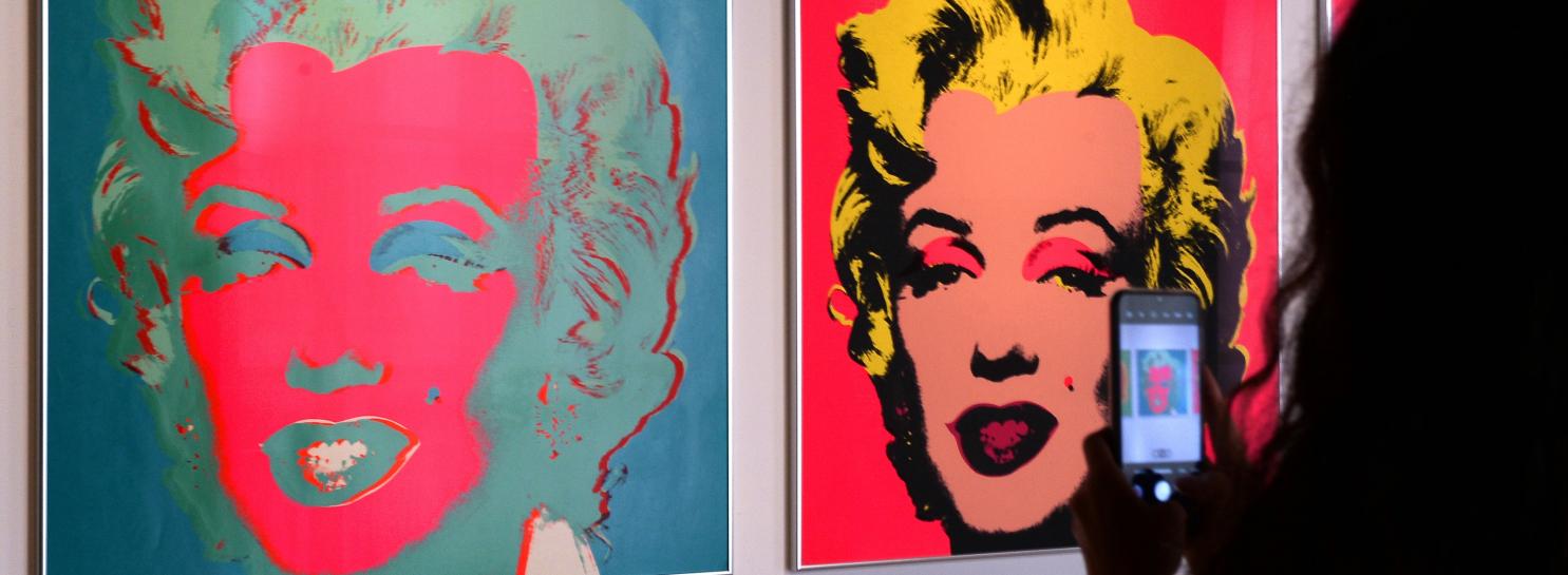 Alcune opere della mostra "Andy Warhol. Triple Elvis"