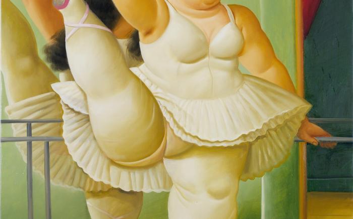 Fernando Botero Ballerina on the bar, 2001, olio su tela, Collezione privata, ©