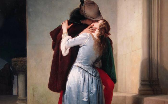 Hayez opera Il bacio