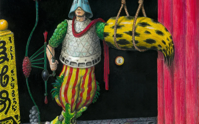 Opera di Luigi Serafini in mostra "DA SERAFINI A LUIGI. L’Uovo, lo Scheletro, l’Arcobaleno"
