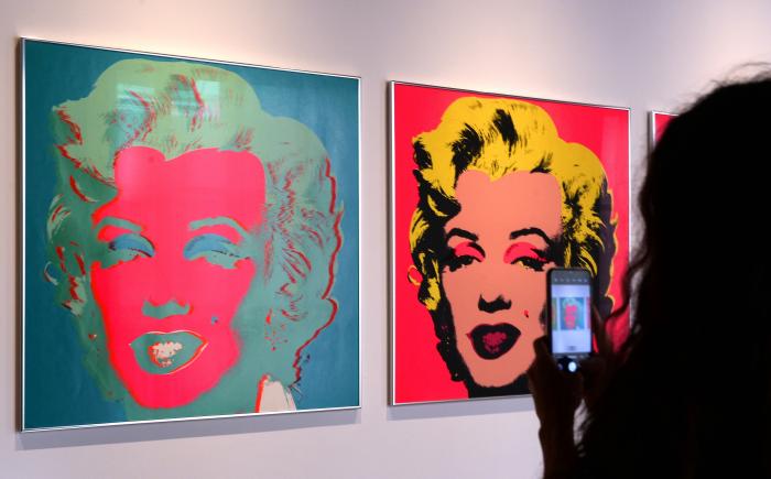 Alcune opere della mostra "Andy Warhol. Triple Elvis"