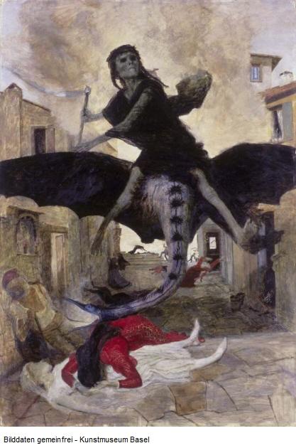Immagine dell'opera di Arnold Böcklin, La Peste, 1898