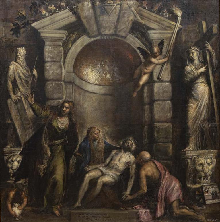 Immagine dell'opera di Tiziano Vecellio, La Pietà, 1575-76
