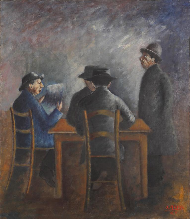 Al caffè, 1937, olio su tela, 75,5x65,5 cm