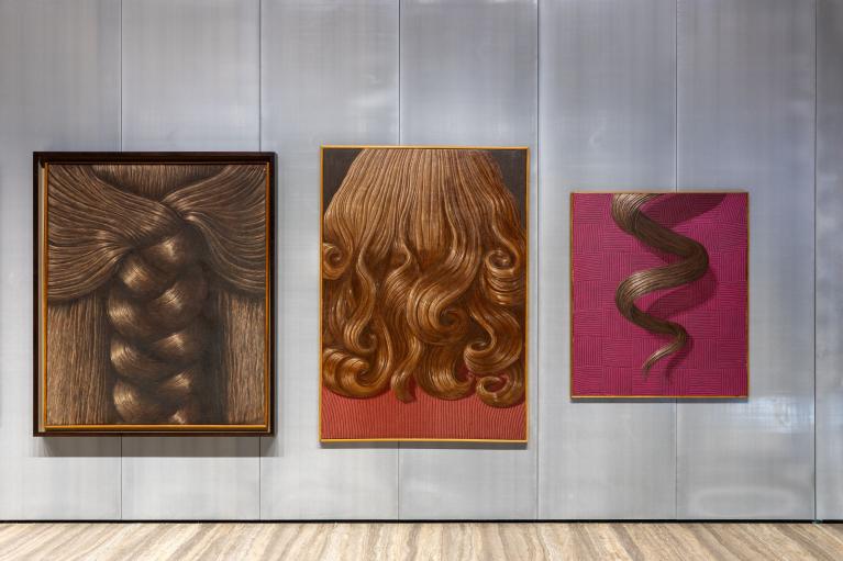 Veduta della mostra “Domenico Gnoli”, Fondazione Prada, Milano