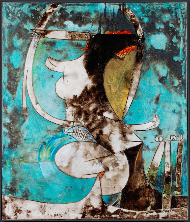 Gianni Dove, Arena, 1961-1962, olio e smalto su tela, cm 70x60