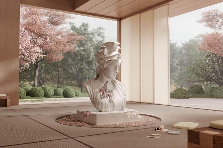 Daniel Arsham, Eroding and reforming bust of Rome