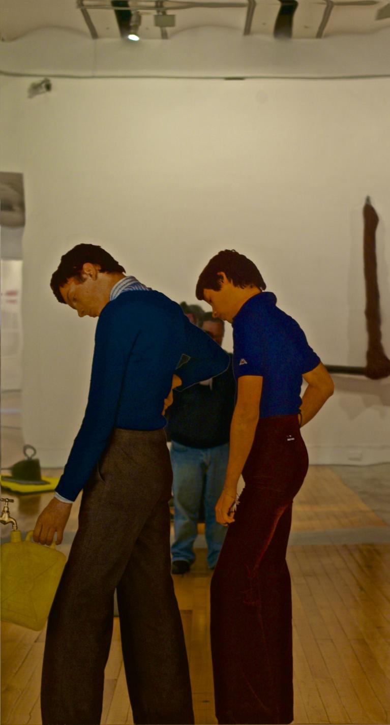 Due ragazzi alla fonte, una delle opere specchio, i "quadri specchianti" di Pistoletto