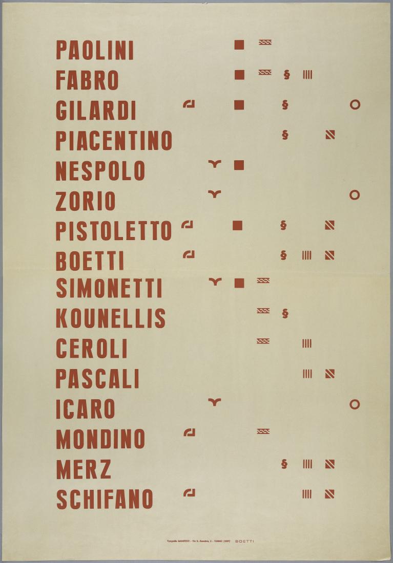 Alighiero Boetti, Manifesto