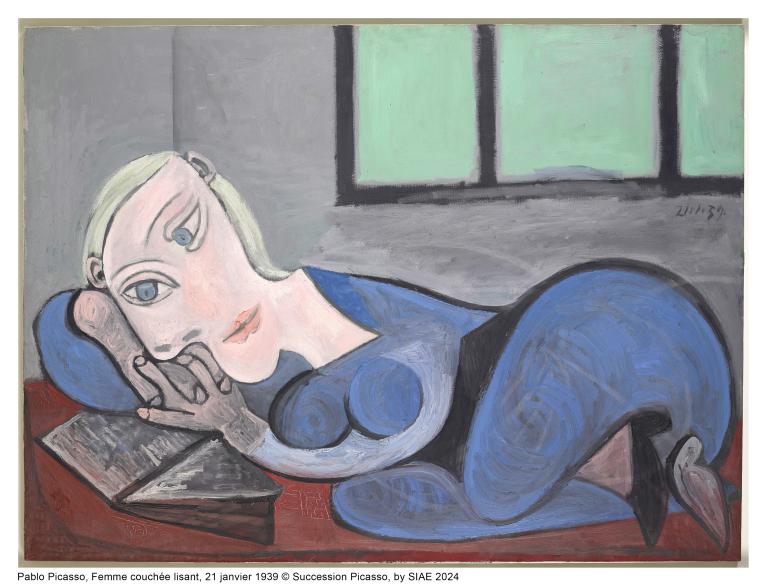 Femme couchee lisant. 21 gennaio 1939, olio su tela