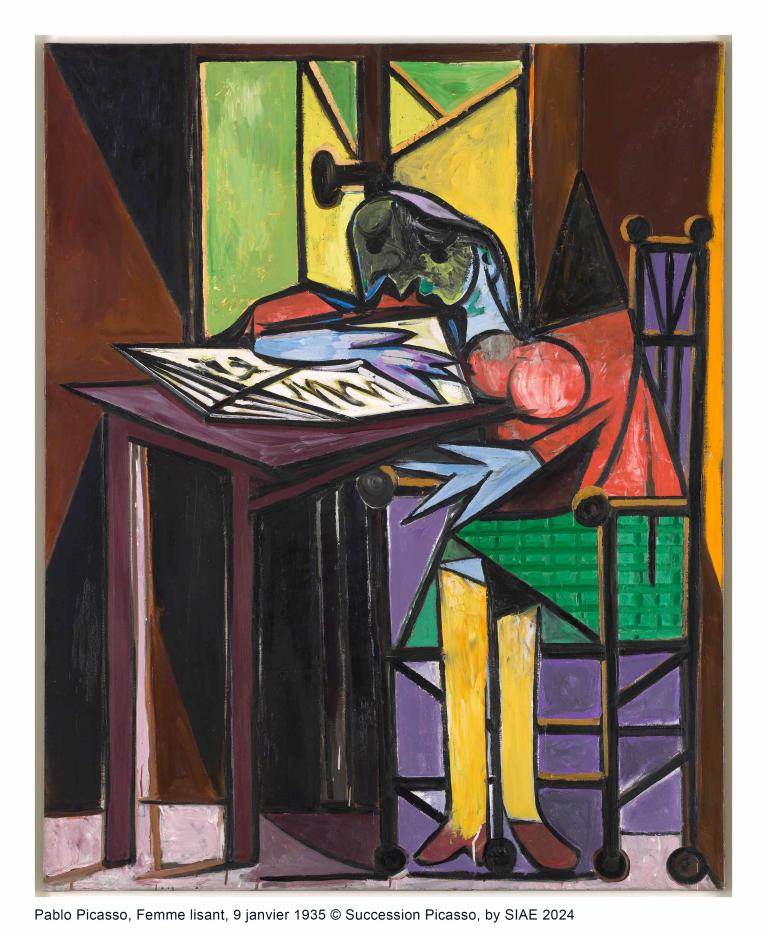 Femme lisant 9 gennaio 1935, olio su tela