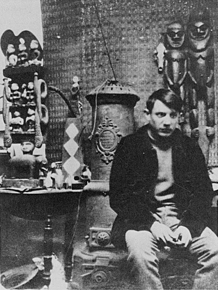 Picasso nel suo studio di Montmartre, Parigi, 1908