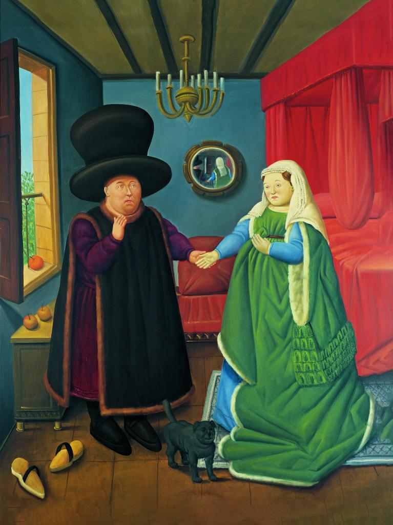 I coniugi Arnolfini, Dopo Van Eyck , 2006 Olio su tela, ©