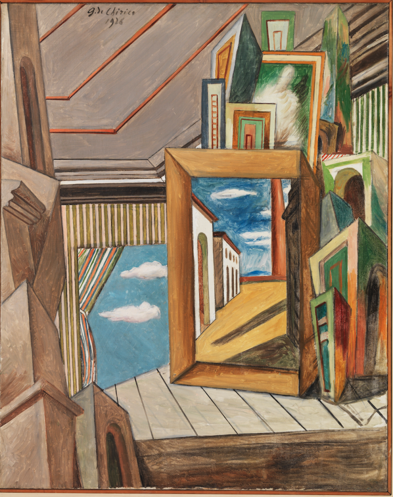 Giorgio de Chirico , Interno metafisico, 1926, Mart, Museo di arte moderna e contemporanea di Trento e Rovereto  Collezione Domenico Talamoni