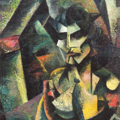 Immagine dell'opera di Mario Sironi, Figura, 1913, olio su tela