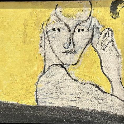 L'uomo di neve, opera di Osvaldo Licini, grande artista italiano.