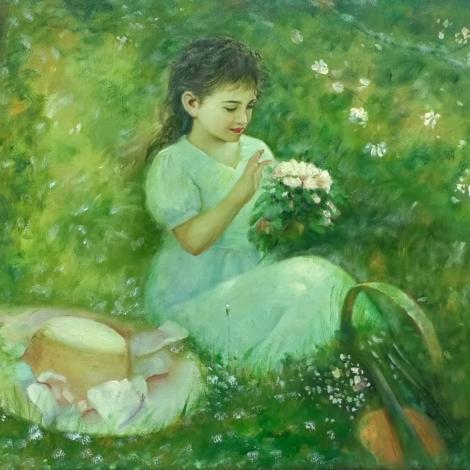 Fanciullezza, 2024, olio su tela 70 x 50 cm
