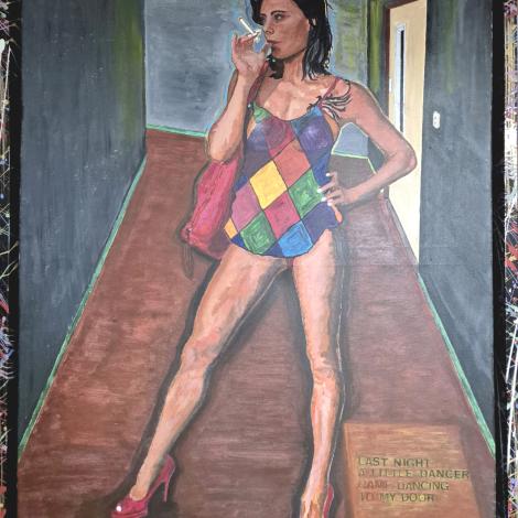 Last night a little dancer..., 2025, acrilico su tela, 70x90 cm