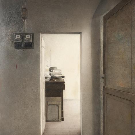 Interno-Modena, 1976, tecnica mista su cartone intelato