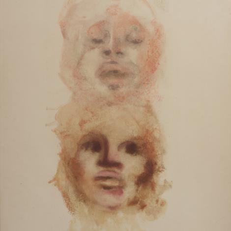Doppio ritratto, litografia a color, 65x48cm