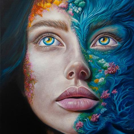 Abyssus, 2024, olio su tela 90x100 cm