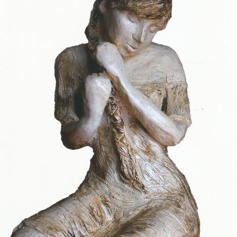 Adolescenza, 2012, argilla bianca 24 x 35 cm