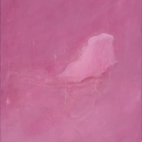 Senza titolo, acrilico e inchiostro su tela con telaio, 50 x 40 x 4 cm