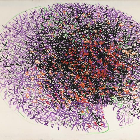Senza titolo, 1963, tempera su tela, cm 89x130