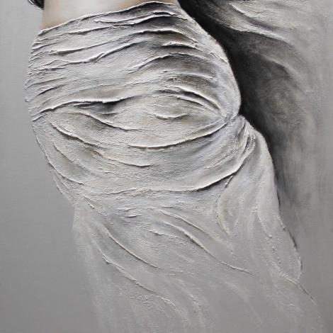 Atena, 2020, tecnica mista, materico su tela, 70 x 140cm