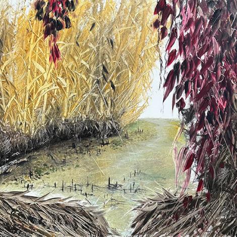 Autunno rosso, 2025, olio su tela 120x100 cm